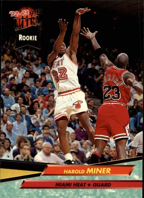 1992-93 Stadium Club Basketball #317 <b>Harold</b> <b>Miner</b> RC <b>Rookie</b> <b>Card</b> Official NBA Trading <b>Card</b> From Topps. . Harold miner rookie card